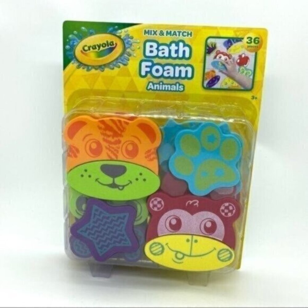 Crayola Bath Foam Animals 36 Pieces NEW Age 3+